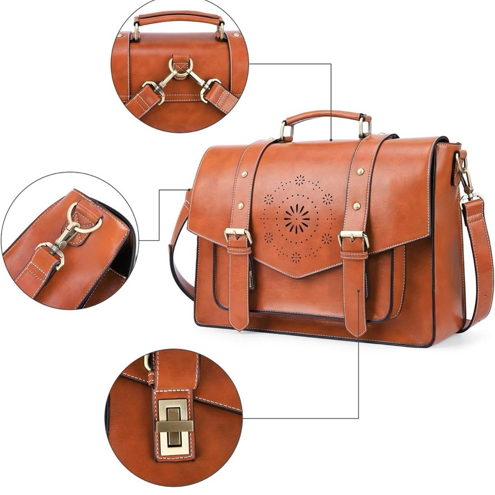Backpack for Women Briefcase Messenger Laptop Bag Vegan